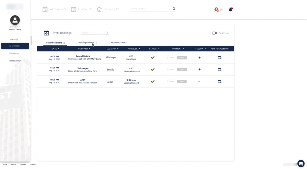 UX Project - Manage Events - Elise Fu