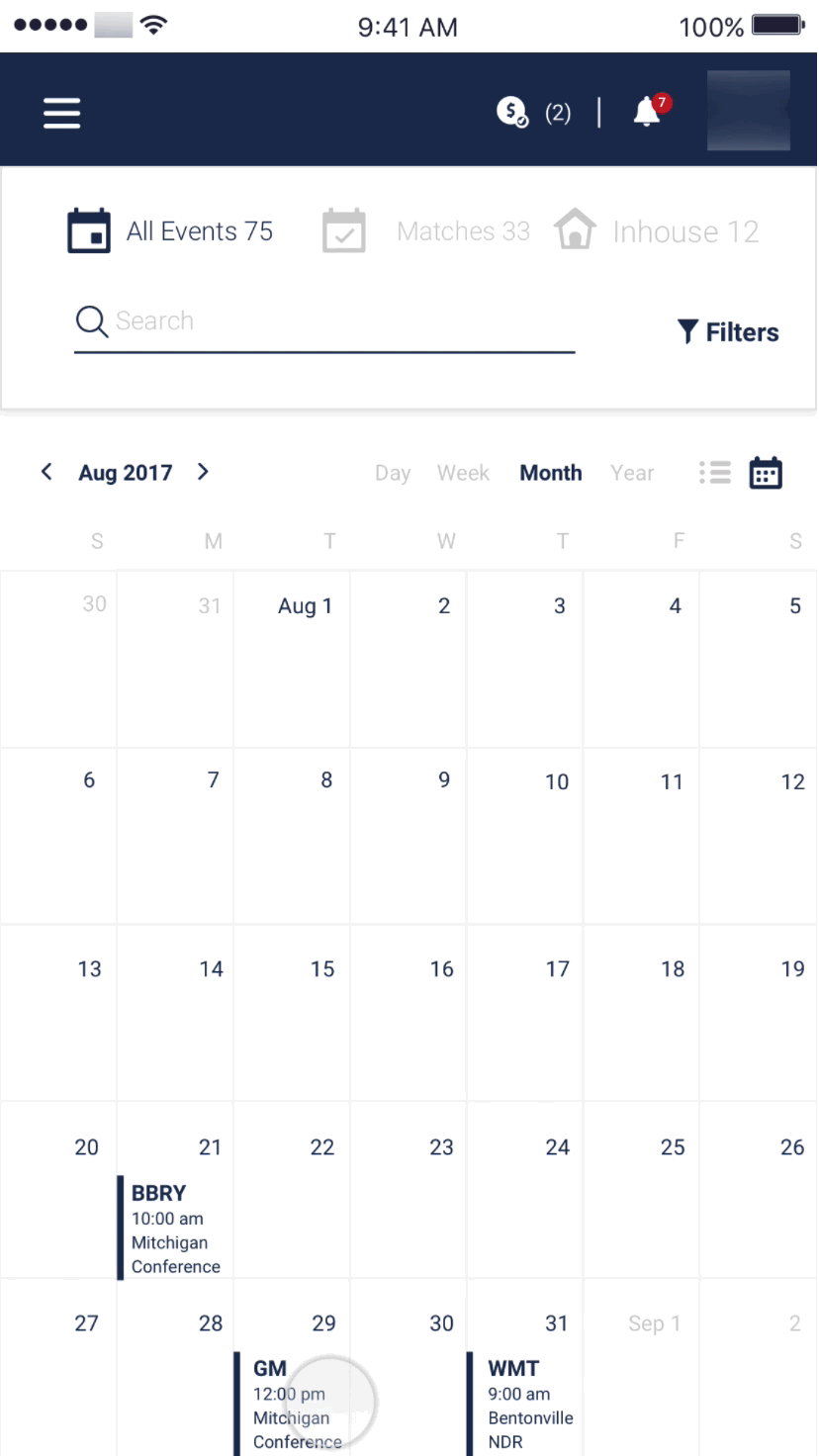 UX Project - Mobile Calendar - Elise Fu