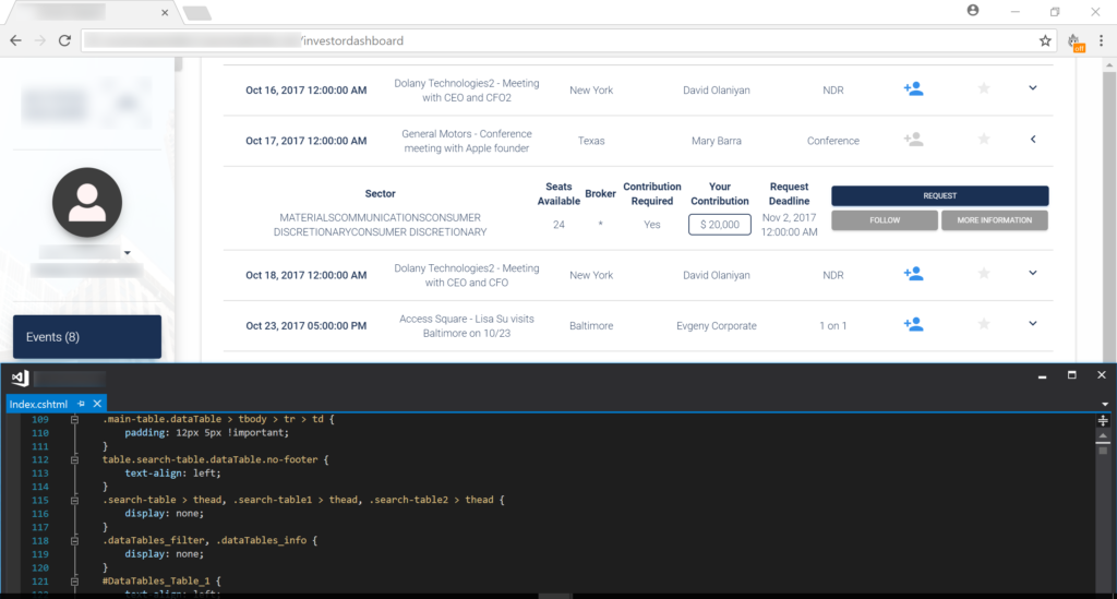 implement-investors dashboard